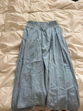 aerie Light Blue Smocked Tube Top